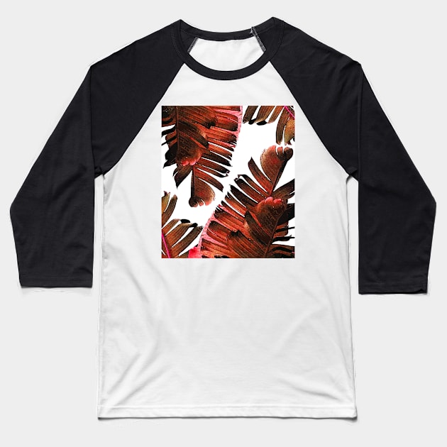 Banana Leaf Baseball T-Shirt by StudioGrafiikka